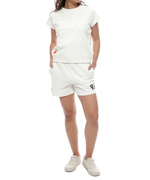 RVCA(ルーカ)の「RVCA レディース 【ALL TIME COLLECTION】 CREW NECK STITCH ST トレーナー【2021年夏モデル】/ルーカ半袖スウェットトレーナー(スウェット・レディース・オフホワイト/ブラック/レッド・X-SMALL/SMALL)」の7枚目の写真
