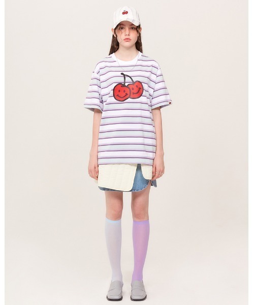 KIRSH(キルシー)の「『KIRSH/キルシー』BIG DOODLE CHERRY T-SHIRTS KH/ビッグチェリープリント半袖Tシャツ(Tシャツ/カットソー・レディース・ホワイト/ブラック/A・FREE)」の13枚目の写真