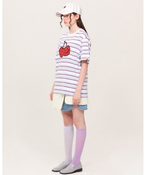 KIRSH(キルシー)の「『KIRSH/キルシー』BIG DOODLE CHERRY T-SHIRTS KH/ビッグチェリープリント半袖Tシャツ(Tシャツ/カットソー・レディース・ホワイト/ブラック/A・FREE)」の14枚目の写真