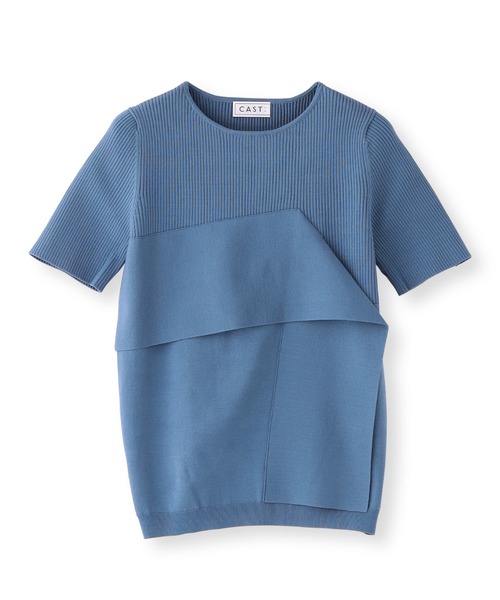 CAST:（キャストコロン）の「フロントデザインリブニット（ニット/セーター・レディース・ホワイト/ブラック/ブルー・S/M）」の21枚目の写真