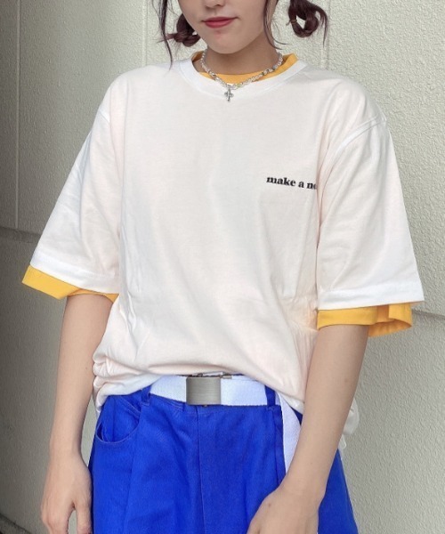 WEGO（ウィゴー）の「WEGO/キャラモチーフバックロゴプリント半袖Tシャツ（Tシャツ/カットソー・メンズ・スミクロ/オフホワイト・SMALL/MEDIUM/LARGE/X-LARGE）」の16枚目の写真