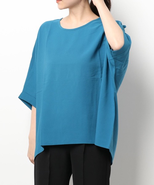 Bou Jeloud(ブージュルード)の「サラッと素材◆ドルマンブラウス(シャツ/ブラウス・レディース・ブラック/オフホワイト/ライム/ブルー/グレイッシュベージュ/チャコールグレー/パープル/ダークグリーン/キャメル/グリーン系その他・FREE)」の7枚目の写真