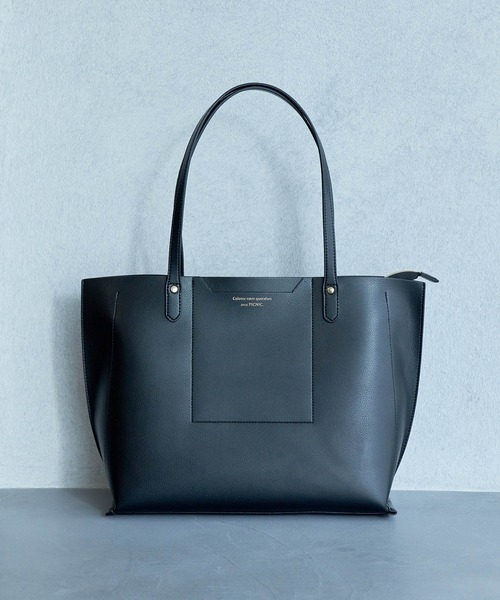 ROPE' PICNIC(ロペピクニック)の「【A4対応】軽量フロントポケット平カシメ3層トートバッグ(トートバッグ・レディース・ブラック/オフホワイト/ベージュ/シルバー/ブラウン系その他3・FREE)」の11枚目の写真