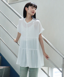 半袖ティアードブラウス