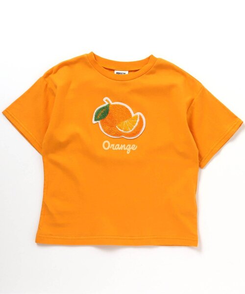 BREEZE（ブリーズ）の「/フルーツサガラワッペンTシャツ（Tシャツ/カットソー・キッズ・ライム/レインボー/レッド/パープル/オフホワイト/クリーム/ピンク/オレンジ/ミント/イエロー・140/80/110/100/130/120/90）」の9枚目の写真