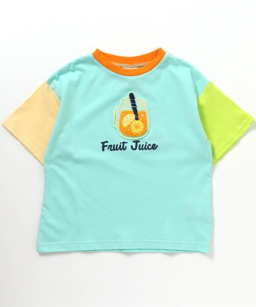 BREEZE（ブリーズ）の「/フルーツサガラワッペンTシャツ（Tシャツ/カットソー・キッズ・ライム/レインボー/レッド/パープル/オフホワイト/クリーム/ピンク/オレンジ/ミント/イエロー・140/80/110/100/130/120/90）」の10枚目の写真