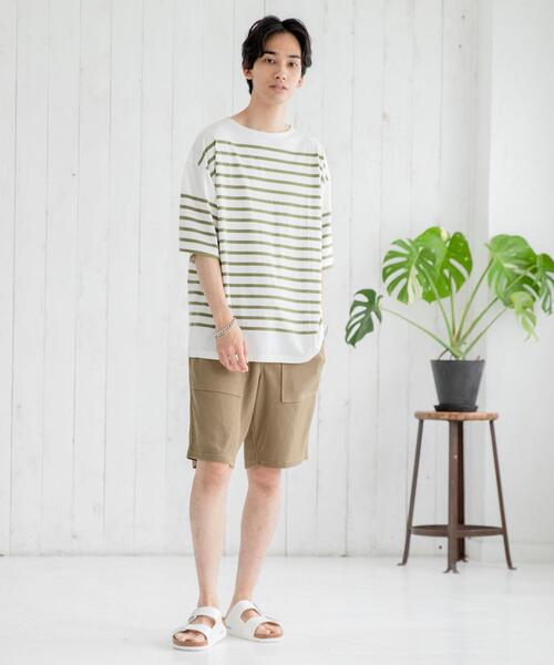 coen（コーエン）の「ナバルボーダーTシャツ（Tシャツ/カットソー・メンズ・オリーブ/コバルトブルー・MEDIUM/X-LARGE/SMALL/LARGE）」の17枚目の写真