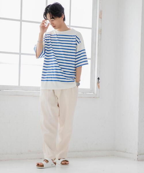 coen（コーエン）の「ナバルボーダーTシャツ（Tシャツ/カットソー・メンズ・オリーブ/コバルトブルー・MEDIUM/X-LARGE/SMALL/LARGE）」の11枚目の写真