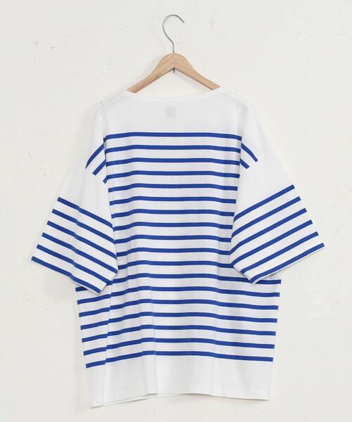 coen（コーエン）の「ナバルボーダーTシャツ（Tシャツ/カットソー・メンズ・オリーブ/コバルトブルー・MEDIUM/X-LARGE/SMALL/LARGE）」の6枚目の写真