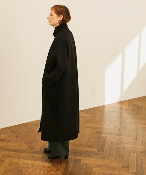 BONLECILL（ボンルシール）の「2wayオーバーサイズチェスターコート ／スタンドカラーコート（チェスターコート・レディース・ブラック/ベージュ/ブラウン/グリーン・FREE）」の10枚目の写真