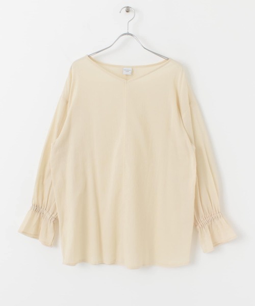 URBAN RESEARCH DOORS(アーバンリサーチドアーズ)の「楊柳キャンディスリーブチュニック(Tシャツ/カットソー・レディース・ブラック/グレー系その他/ライトベージュ・ONE)」の10枚目の写真