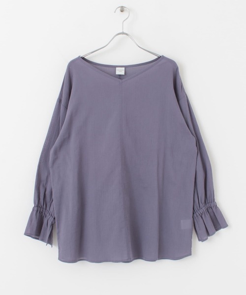 URBAN RESEARCH DOORS(アーバンリサーチドアーズ)の「楊柳キャンディスリーブチュニック(Tシャツ/カットソー・レディース・ブラック/グレー系その他/ライトベージュ・ONE)」の9枚目の写真