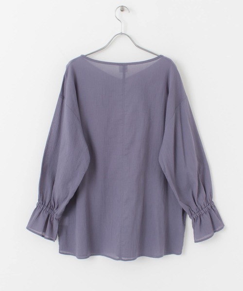 URBAN RESEARCH DOORS(アーバンリサーチドアーズ)の「楊柳キャンディスリーブチュニック(Tシャツ/カットソー・レディース・ブラック/グレー系その他/ライトベージュ・ONE)」の7枚目の写真