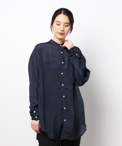 Lugnoncure（ルノンキュール）の「シアービッグカフスシャツ（シャツ/ブラウス・レディース・オフホワイト/ネイビー/イエロー・ﾌﾘ-）」の7枚目の写真