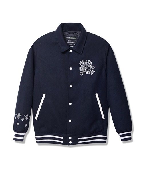 Back Channel(バックチャンネル)の「STADIUM JACKET(スタジャン・メンズ・ブラック/ネイビー/グレー・MEDIUM/LARGE/X-LARGE/XX-LARGE/SMALL)」の12枚目の写真