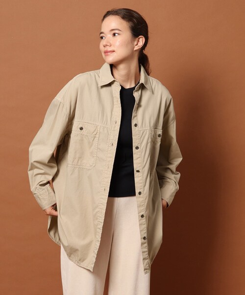 DRESSTERIOR（ドレステリア）の「◆製品染ワークシャツ（シャツ/ブラウス・レディース・チャコールグレー/ベージュ/レンガ・38/36）」の13枚目の写真