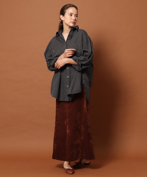 DRESSTERIOR（ドレステリア）の「◆製品染ワークシャツ（シャツ/ブラウス・レディース・チャコールグレー/ベージュ/レンガ・38/36）」の15枚目の写真