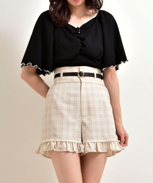 MAJESTIC LEGON（マジェスティックレゴン）の「モノトーンコンシャストップス（Tシャツ/カットソー・レディース・ブラック/アイボリー・SMALL/MEDIUM）」の12枚目の写真