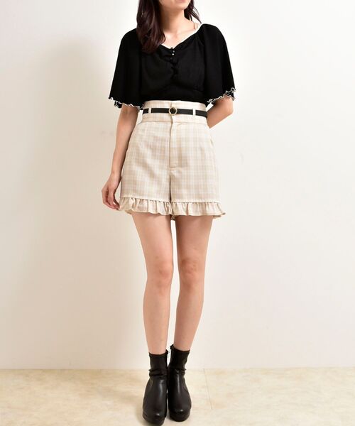 MAJESTIC LEGON（マジェスティックレゴン）の「モノトーンコンシャストップス（Tシャツ/カットソー・レディース・ブラック/アイボリー・SMALL/MEDIUM）」の16枚目の写真