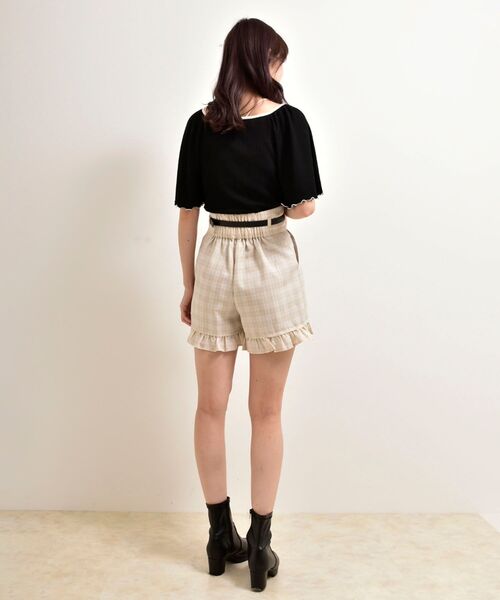 MAJESTIC LEGON（マジェスティックレゴン）の「モノトーンコンシャストップス（Tシャツ/カットソー・レディース・ブラック/アイボリー・SMALL/MEDIUM）」の6枚目の写真