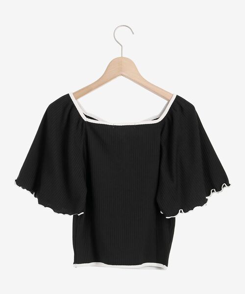 MAJESTIC LEGON（マジェスティックレゴン）の「モノトーンコンシャストップス（Tシャツ/カットソー・レディース・ブラック/アイボリー・SMALL/MEDIUM）」の11枚目の写真