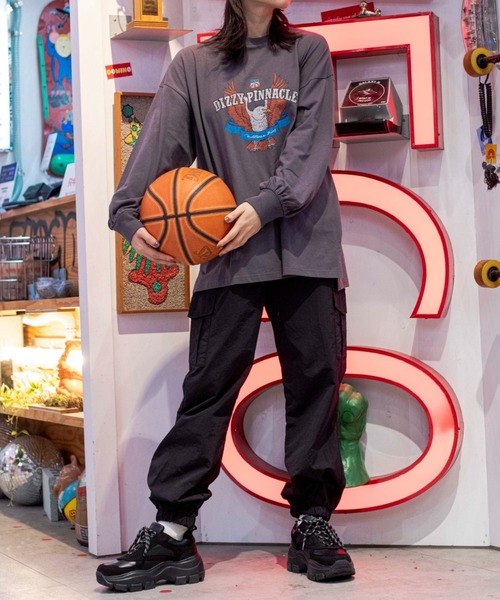 WEGO（ウィゴー）の「WEGO/ナイロンカーゴパンツ（カーゴパンツ・レディース・ブラック/グレー・FREE）」の16枚目の写真