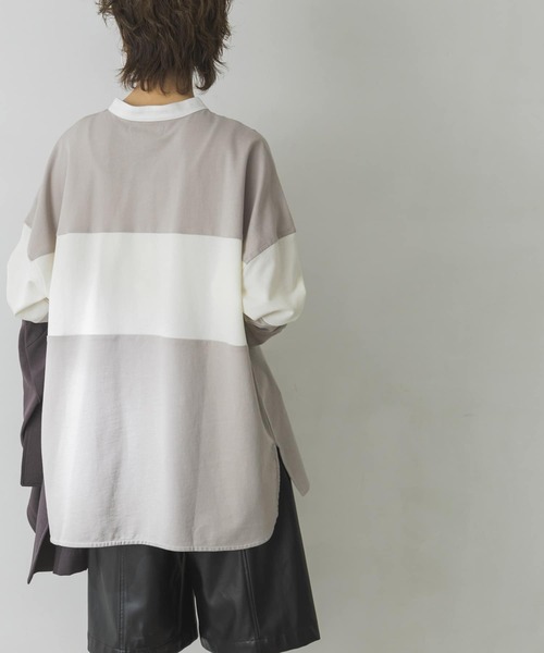 URBAN RESEARCH（アーバンリサーチ）の「インレールーズラガーシャツ（Tシャツ/カットソー・レディース・ネイビー/グレー系その他・FREE）」の12枚目の写真
