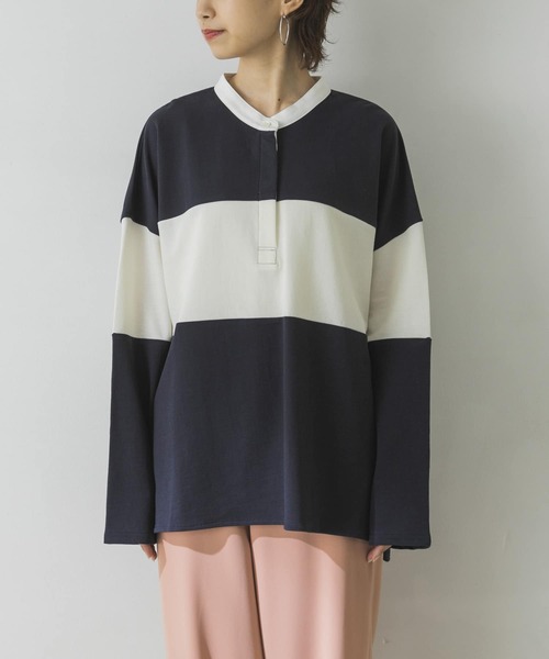 URBAN RESEARCH（アーバンリサーチ）の「インレールーズラガーシャツ（Tシャツ/カットソー・レディース・ネイビー/グレー系その他・FREE）」の14枚目の写真