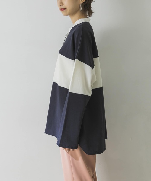 URBAN RESEARCH（アーバンリサーチ）の「インレールーズラガーシャツ（Tシャツ/カットソー・レディース・ネイビー/グレー系その他・FREE）」の15枚目の写真
