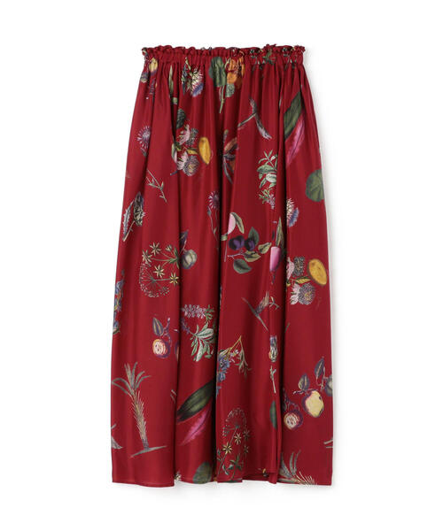 caban（キャバン）の「□シルク ボタニカルプリントロングスカート