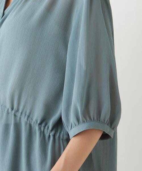 Cutie Blonde(キューティーブロンド)の「◆【S-L】ウエストドロストブラウス(シャツ/ブラウス・レディース・ブルー/ブラック/アイボリー・03/02/01)」の6枚目の写真