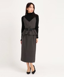 ラナリーサージ/プルック千鳥　ビスチェ＆スカート