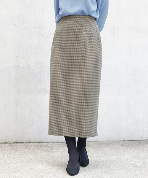 STRAWBERRY-FIELDS（ストロベリーフィールズ）の「ラナリーサージ/プルック千鳥　ビスチェ＆スカート（ワンピース・レディース・ハウンドトゥース/ダークグレー・2）」の9枚目の写真