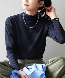 【主役にも名脇役にも！】ロングスリーブ リブカットソー［タートルネック］