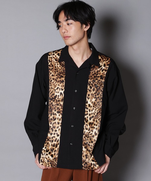 JACKROSE（ジャックローズ）の「JE ヒョウ柄切り替えシャツ/開襟 長袖