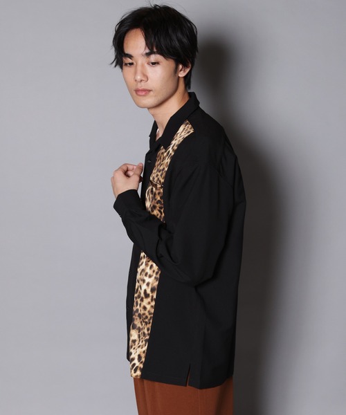 JACKROSE（ジャックローズ）の「JE ヒョウ柄切り替えシャツ/開襟 長袖