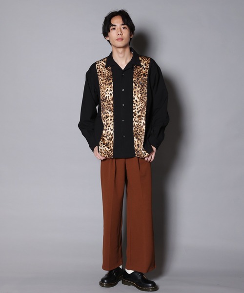 JACKROSE（ジャックローズ）の「JE ヒョウ柄切り替えシャツ/開襟 長袖