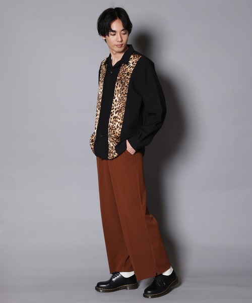 JACKROSE（ジャックローズ）の「JE ヒョウ柄切り替えシャツ/開襟 長袖 