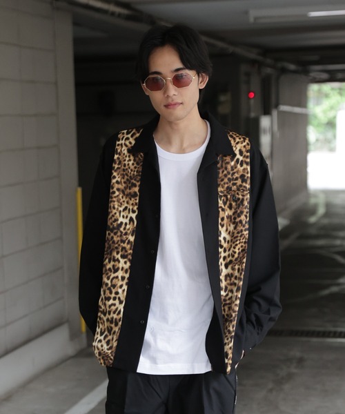 JACKROSE（ジャックローズ）の「JE ヒョウ柄切り替えシャツ/開襟 長袖