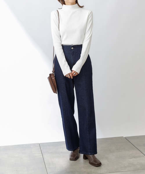 COLONY 2139（コロニートゥーワンスリーナイン）の「ギザコットンリブハイネック長袖Tシャツ/ロンT（Tシャツ/カットソー・レディース・ホワイト/ブラック/グリーン・SMALL/MEDIUM/LARGE）」の17枚目の写真