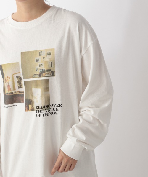 LOWRYS FARM（ローリーズファーム）の「アソートフォトロンＴＬＳ　227960（Tシャツ/カットソー・レディース・ホワイト/ホワイト系その他/チャコールグレー/グレー系その他・FREE）」の14枚目の写真