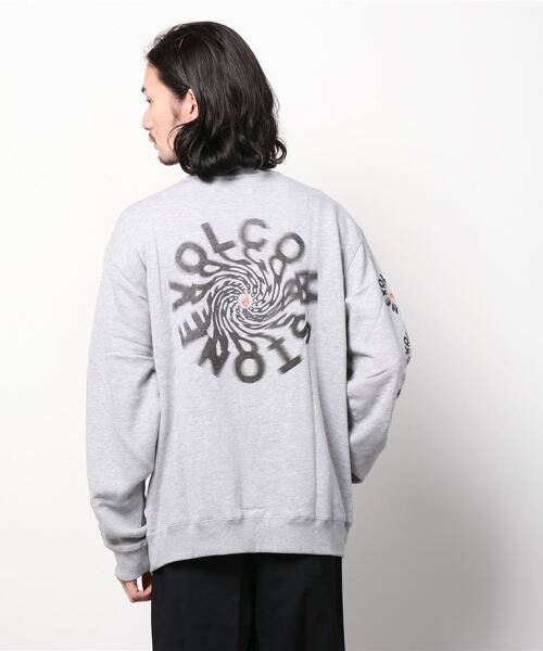 VOLCOM（ボルコム）の「CATCH 91 CREW FLEECE（スウェット・メンズ・グレー/グリーン系・LARGE/SMALL/MEDIUM/X-LARGE）」の4枚目の写真