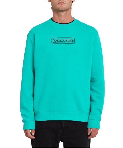 VOLCOM（ボルコム）の「CATCH 91 CREW FLEECE（スウェット・メンズ・グレー/グリーン系・LARGE/SMALL/MEDIUM/X-LARGE）」の2枚目の写真
