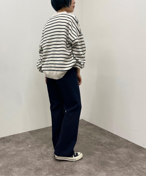 apres jour mignon(アプレジュールミニョン)の「ボーダーポロニット【ZOZOTOWN限定アイテム】(ニット/セーター・レディース・ネイビー/ボルドー/グリーン・X-LARGE/フリー)」の12枚目の写真