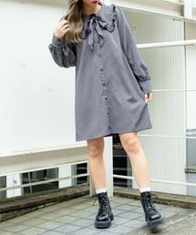 WEGO | WEGO/リボン付きフリルカラーワンピース(ワンピース)