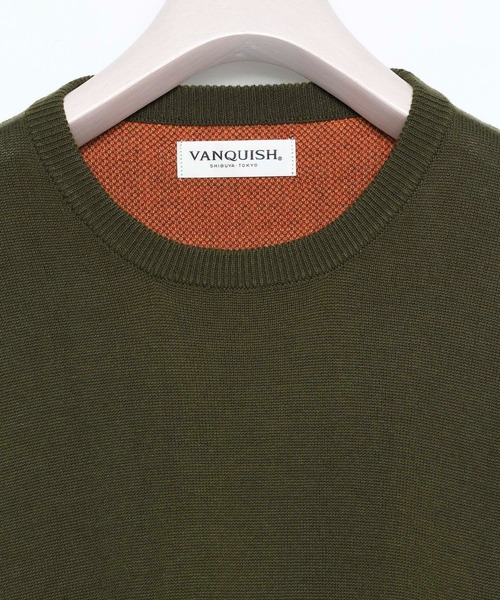VANQUISH（ヴァンキッシュ）の「Blossom flower KNIT　＊（ニット/セーター・メンズ・ブラック/カーキ・M/L）」の7枚目の写真