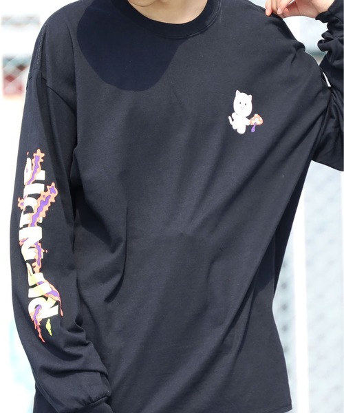 RIPNDIP(リップンディップ)の「RIPNDIP/リップンディップ Day Tripper Long Sleeve Tee ロンT バックデザイン イラスト(Tシャツ/カットソー・メンズ・ブラック・L/XL/M)」の3枚目の写真
