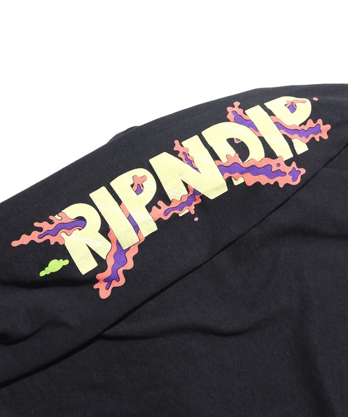 RIPNDIP(リップンディップ)の「RIPNDIP/リップンディップ Day Tripper Long Sleeve Tee ロンT バックデザイン イラスト(Tシャツ/カットソー・メンズ・ブラック・L/XL/M)」の2枚目の写真