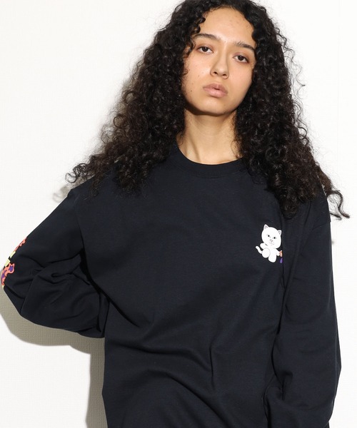 RIPNDIP(リップンディップ)の「RIPNDIP/リップンディップ Day Tripper Long Sleeve Tee ロンT バックデザイン イラスト(Tシャツ/カットソー・メンズ・ブラック・L/XL/M)」の22枚目の写真
