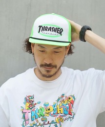 ELLIPSE LOGO TRUCKER MESH CAP/スラッシャーネオンカラーキャップ